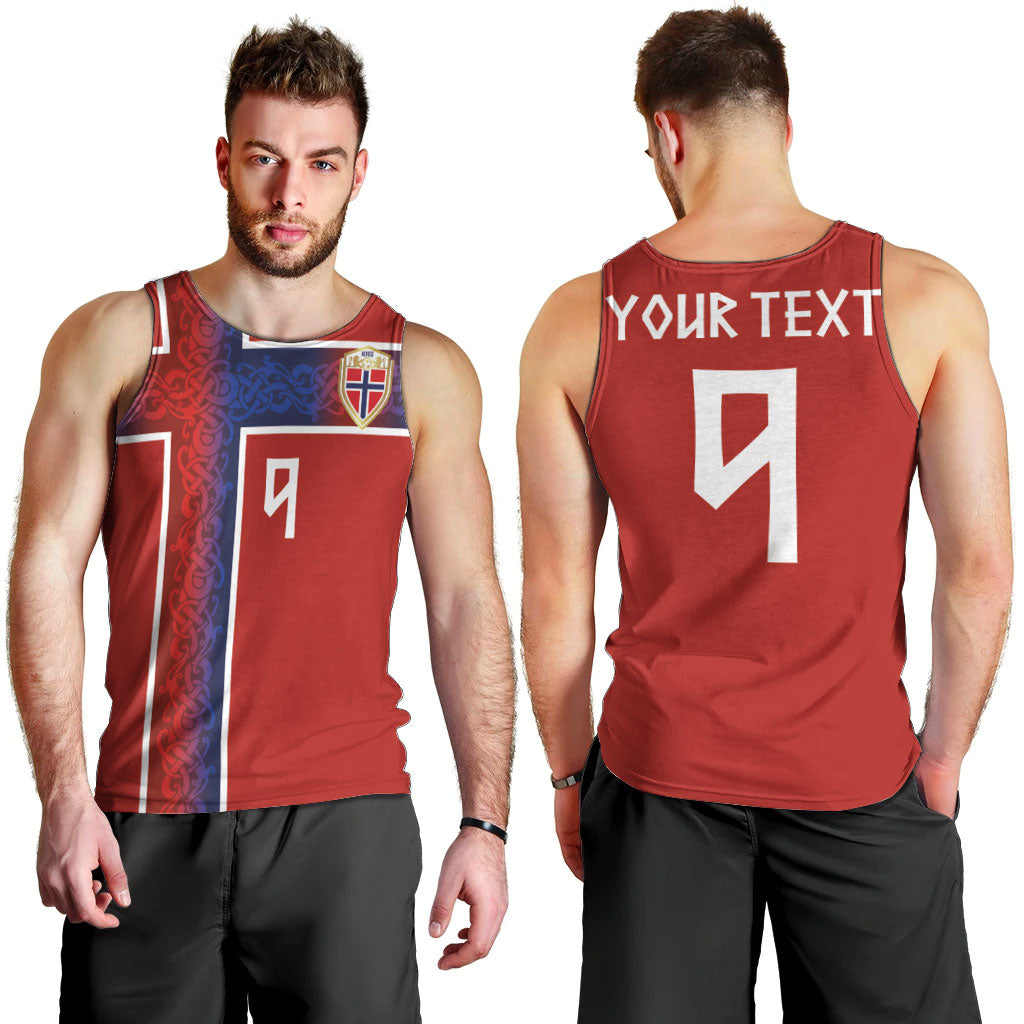 Norwegian Football Custom 2026 Men Tank Top Norge Viking Ornament Red Color
