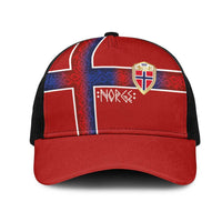 Norwegian Football 2026 Mesh Trucker Cap Norge Viking Ornament Red Color