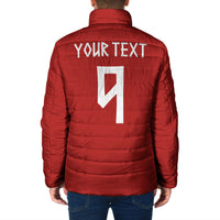 Norwegian Football Custom 2026 Padded Jacket Norge Viking Ornament Red Color