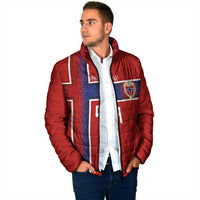 Norwegian Football Custom 2026 Padded Jacket Norge Viking Ornament Red Color
