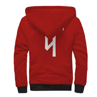 Norwegian Football Custom 2026 Sherpa Hoodie Norge Viking Ornament Red Color