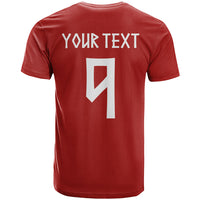 Norwegian Football Custom 2026 T Shirt Norge Viking Ornament Red Color