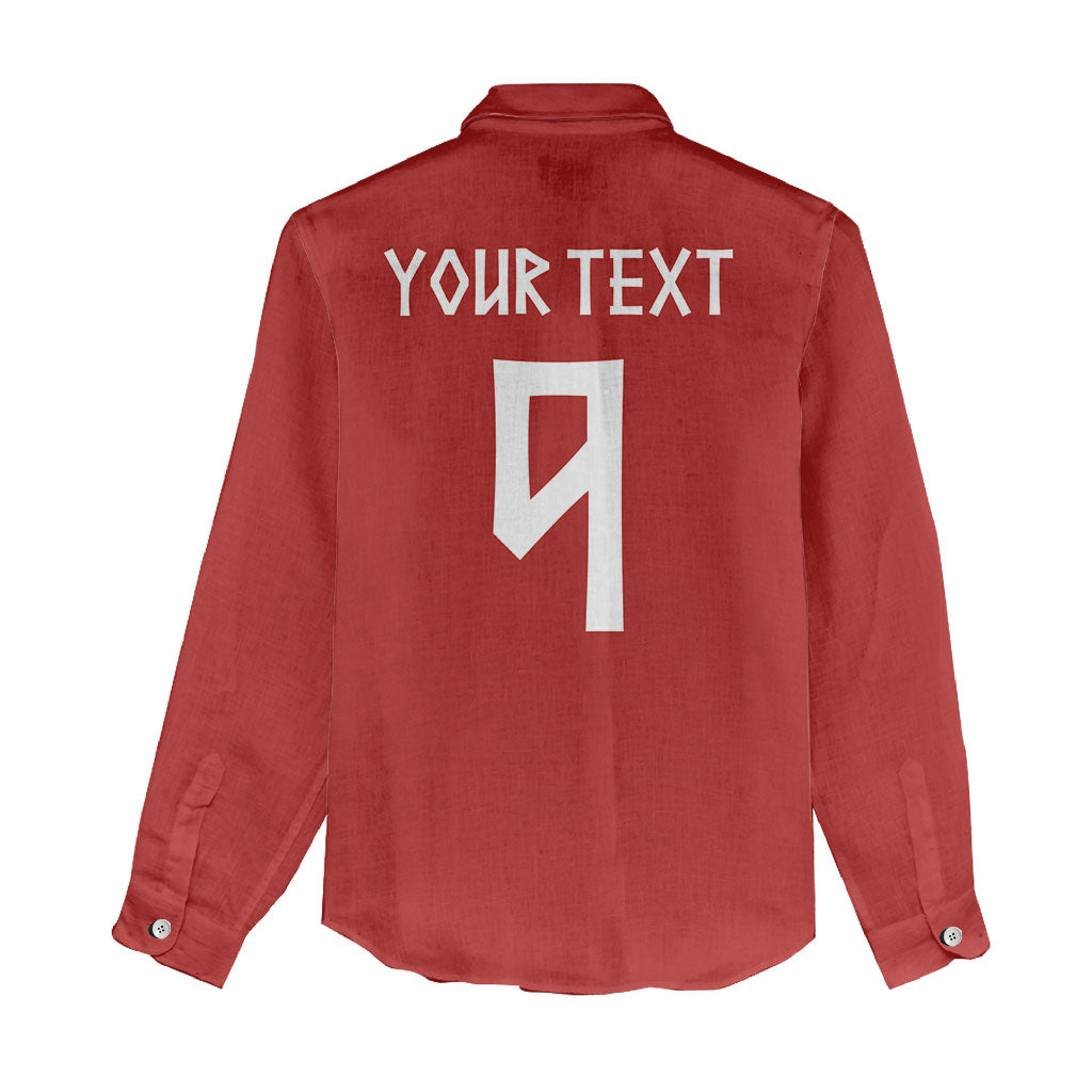 Norwegian Football Custom 2026 Women Casual Shirt Norge Viking Ornament Red Color