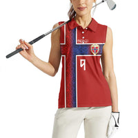 Norwegian Football Custom 2026 Women Sleeveless Polo Shirt Norge Viking Ornament Red Color