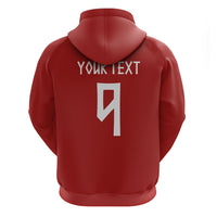 Norwegian Football Custom 2026 Zip Hoodie Norge Viking Ornament Red Color