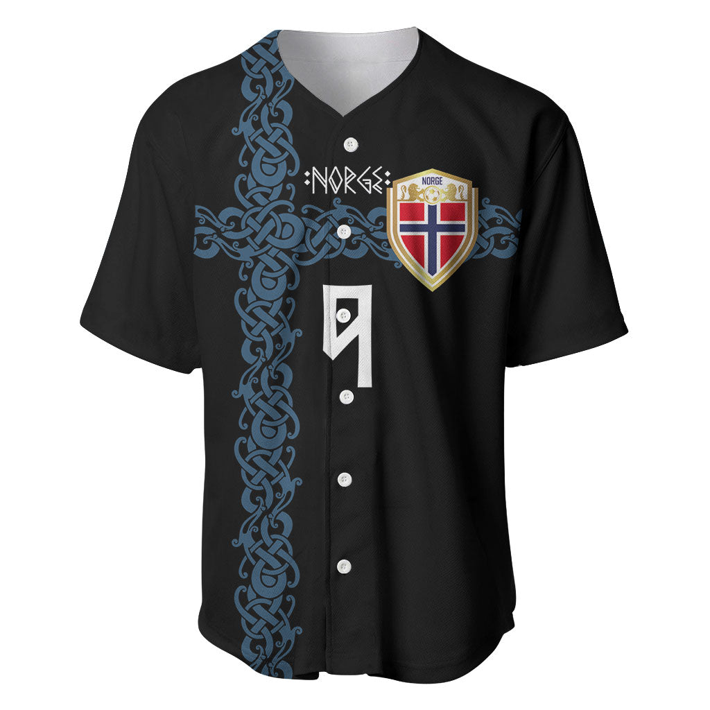Norwegian Football Custom 2026 Baseball Jersey Norge Viking Ornament Black Color