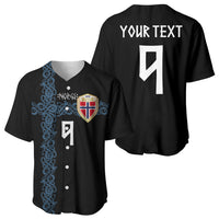 Norwegian Football Custom 2026 Baseball Jersey Norge Viking Ornament Black Color