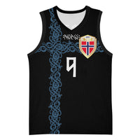 Norwegian Football Custom 2026 Basketball Jersey Norge Viking Ornament Black Color
