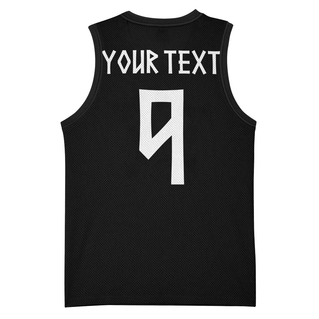 Norwegian Football Custom 2026 Basketball Jersey Norge Viking Ornament Black Color