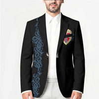 Norwegian Football Custom 2026 Blazer Norge Viking Ornament Black Color