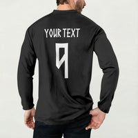 Norwegian Football Custom 2026 Button Sweatshirt Norge Viking Ornament Black Color