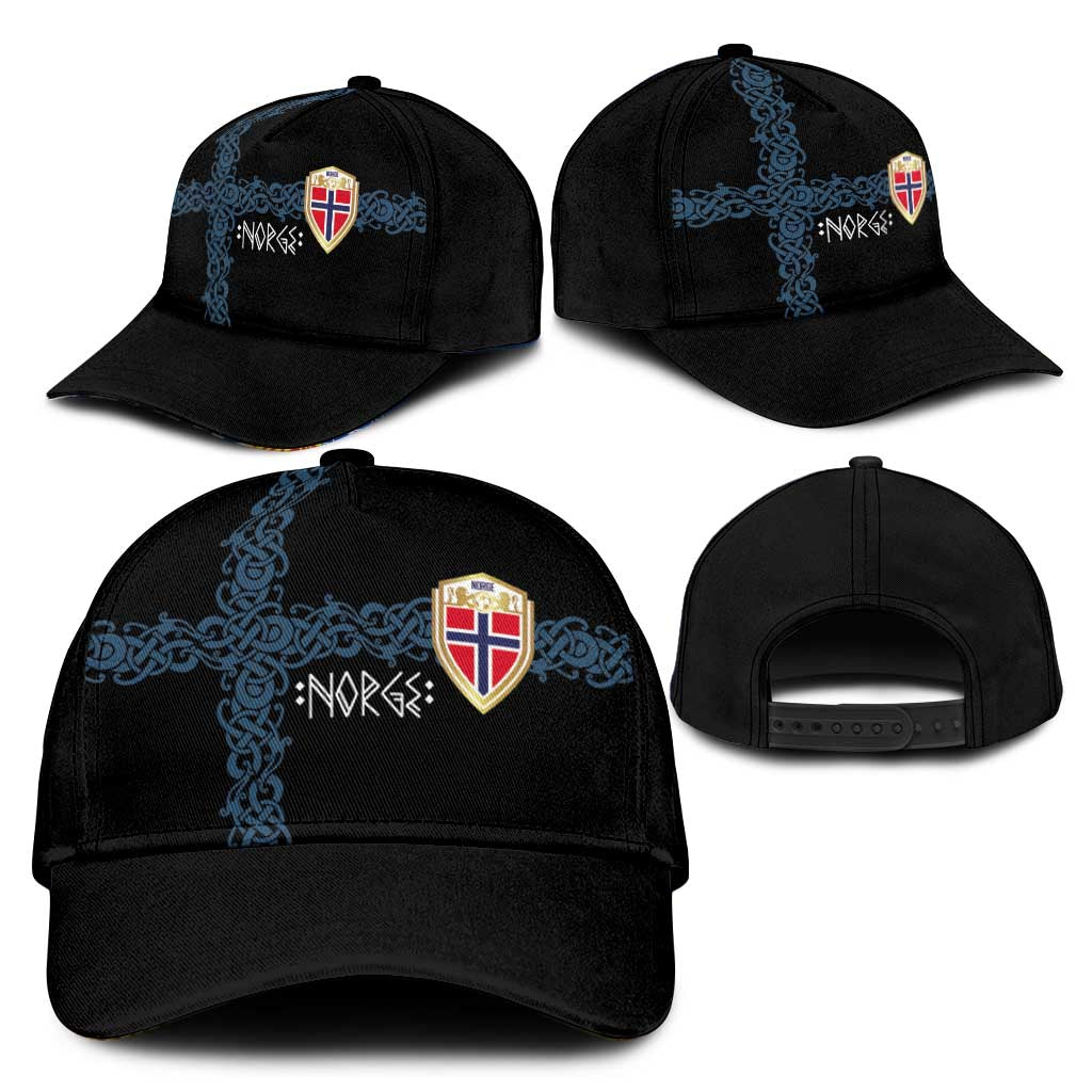 Norwegian Football 2026 Classic Cap Norge Viking Ornament Black Color