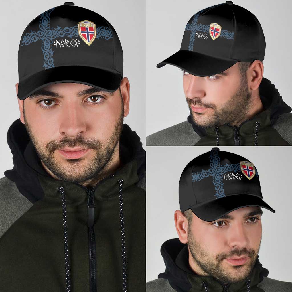 Norwegian Football 2026 Classic Cap Norge Viking Ornament Black Color