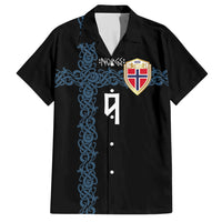 Norwegian Football Custom 2026 Hawaiian Shirt Norge Viking Ornament Black Color