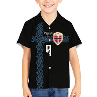 Norwegian Football Custom 2026 Hawaiian Shirt Norge Viking Ornament Black Color
