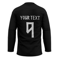 Norwegian Football Custom 2026 Hockey Jersey Norge Viking Ornament Black Color