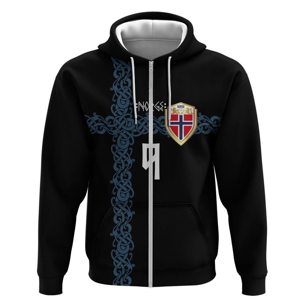 Norwegian Football Custom 2026 Hoodie Norge Viking Ornament Black Color