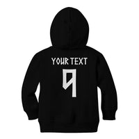 Norwegian Football Custom 2026 Kid Hoodie Norge Viking Ornament Black Color