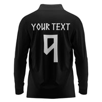 Norwegian Football Custom 2026 Long Sleeve Polo Shirt Norge Viking Ornament Black Color