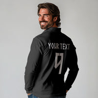 Norwegian Football Custom 2026 Long Sleeve Polo Shirt Norge Viking Ornament Black Color