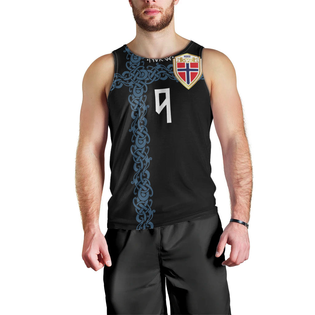 Norwegian Football Custom 2026 Men Tank Top Norge Viking Ornament Black Color