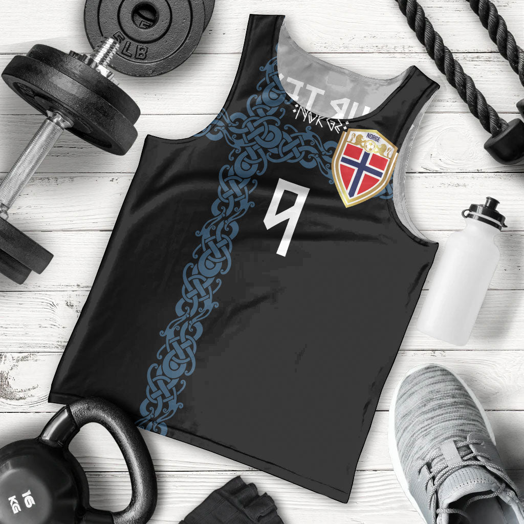 Norwegian Football Custom 2026 Men Tank Top Norge Viking Ornament Black Color