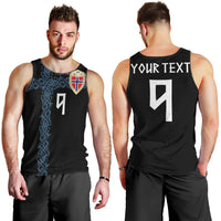 Norwegian Football Custom 2026 Men Tank Top Norge Viking Ornament Black Color