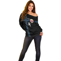 Norwegian Football Custom 2026 Off Shoulder Sweater Norge Viking Ornament Black Color