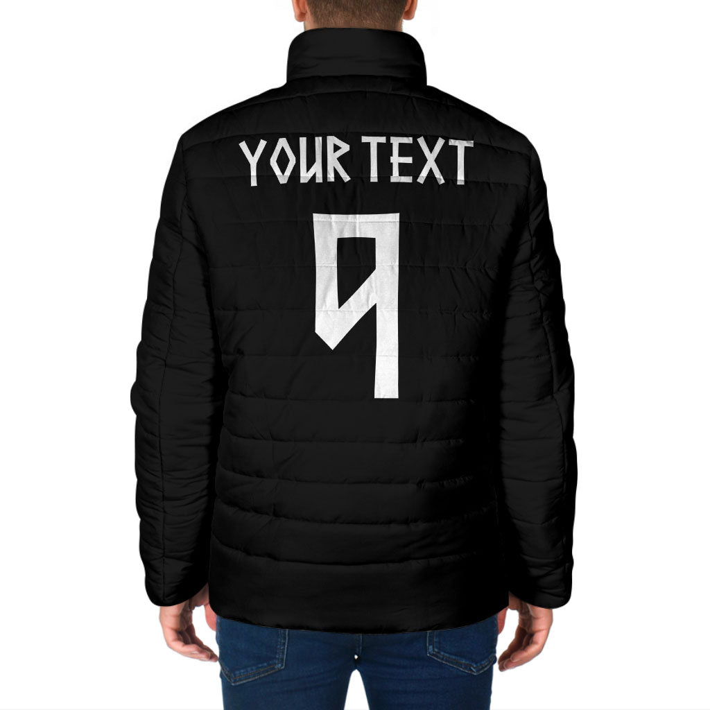 Norwegian Football Custom 2026 Padded Jacket Norge Viking Ornament Black Color
