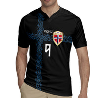 Norwegian Football Custom 2026 Rugby Jersey Norge Viking Ornament Black Color
