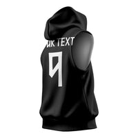 Norwegian Football Custom 2026 Sleeveless Hoodie Norge Viking Ornament Black Color