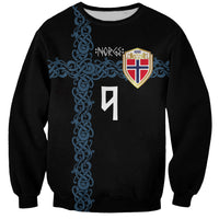 Norwegian Football Custom 2026 Sweatshirt Norge Viking Ornament Black Color