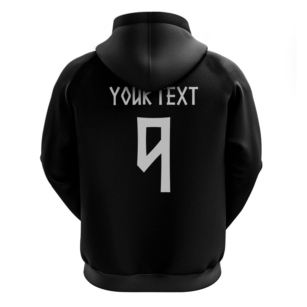 Norwegian Football Custom 2026 Zip Hoodie Norge Viking Ornament Black Color