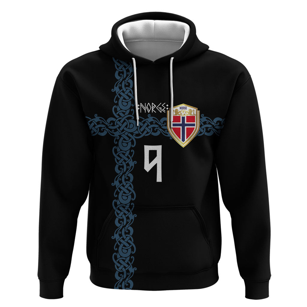 Norwegian Football Custom 2026 Zip Hoodie Norge Viking Ornament Black Color