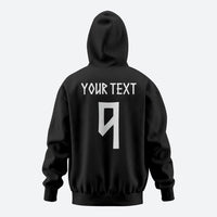 Norwegian Football Custom 2026 Zip Hoodie Norge Viking Ornament Black Color