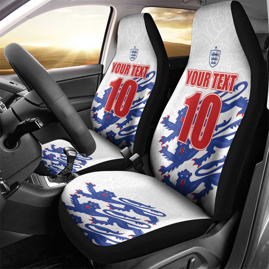 Custom England Football 2024 Road to The Champion Car Seat Cover Football's Coming Home - Wonder Print Shop