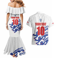 Custom England Football 2024 Road to The Champion Couples Matching Mermaid Dress and Hawaiian Shirt Football's Coming Home - Wonder Print Shop