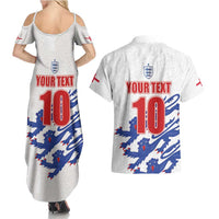 Custom England Football 2024 Road to The Champion Couples Matching Summer Maxi Dress and Hawaiian Shirt Football's Coming Home - Wonder Print Shop