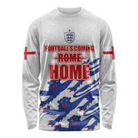 Custom England Football 2024 Road to The Champion Long Sleeve Shirt Football's Coming Home - Wonder Print Shop