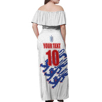 Custom England Football 2024 Road to The Champion Off Shoulder Maxi Dress Football's Coming Home - Wonder Print Shop