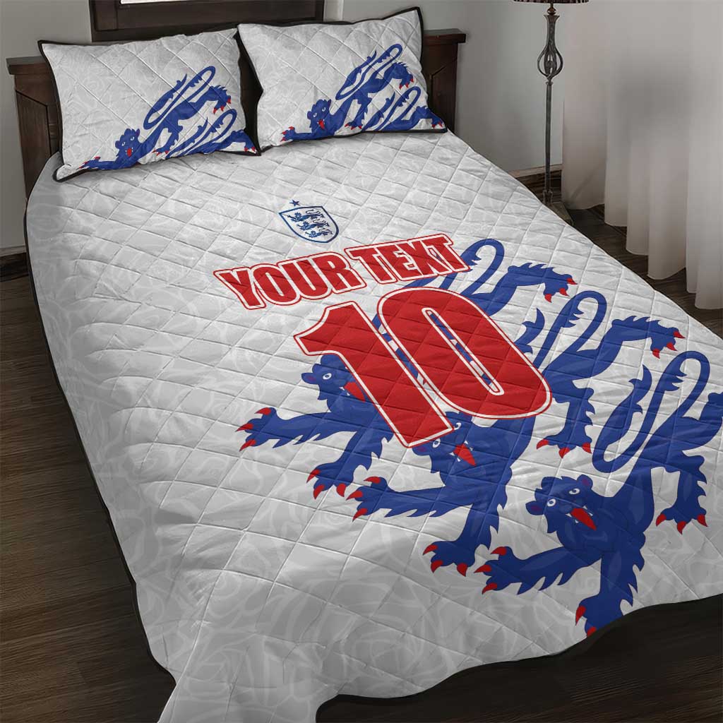 Custom England Football 2024 Road to The Champion Quilt Bed Set Football's Coming Home - Wonder Print Shop