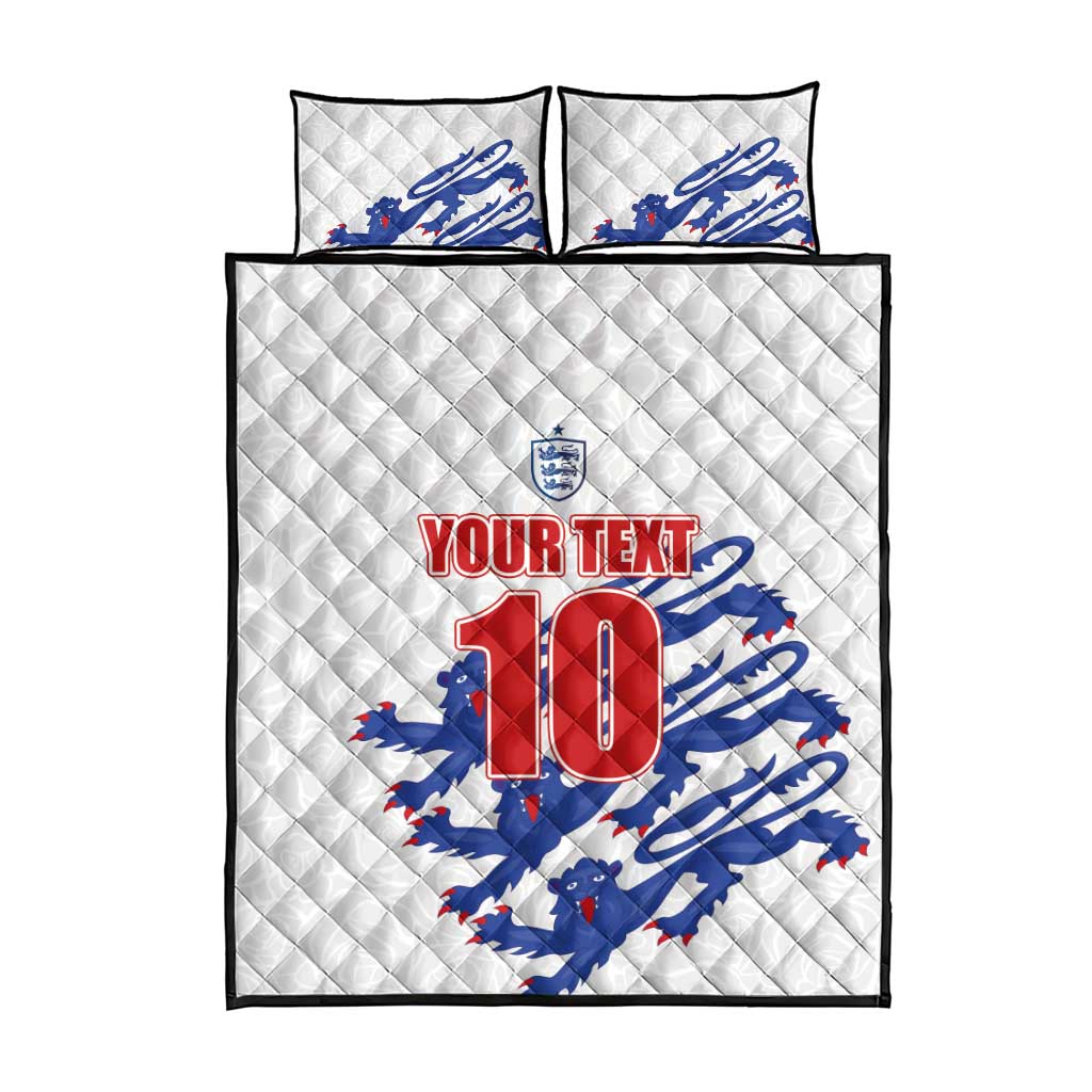 Custom England Football 2024 Road to The Champion Quilt Bed Set Football's Coming Home - Wonder Print Shop