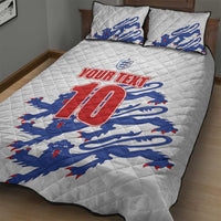 Custom England Football 2024 Road to The Champion Quilt Bed Set Football's Coming Home - Wonder Print Shop