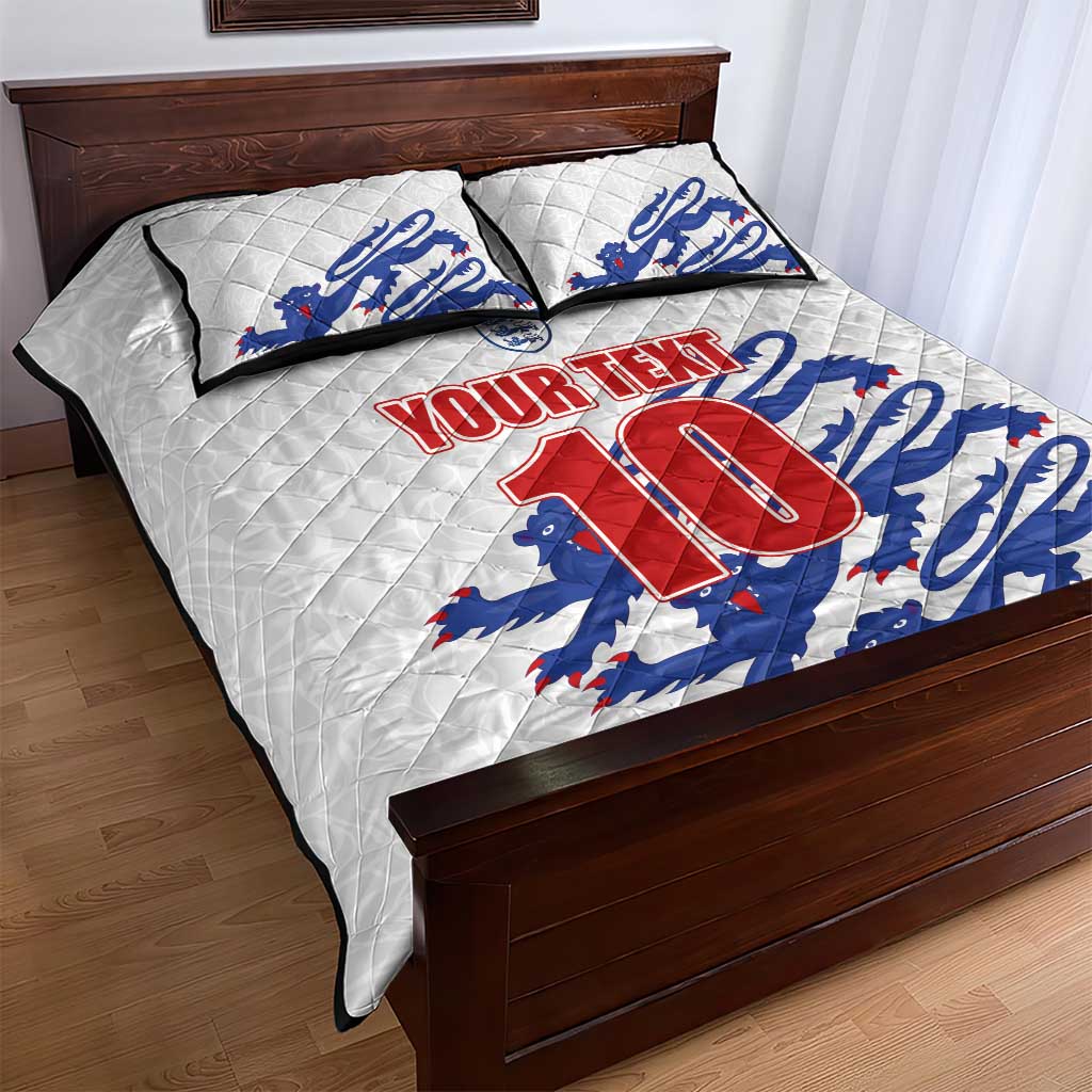 Custom England Football 2024 Road to The Champion Quilt Bed Set Football's Coming Home - Wonder Print Shop