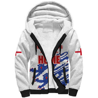Custom England Football 2024 Road to The Champion Sherpa Hoodie Football's Coming Home - Wonder Print Shop