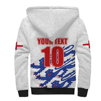 Custom England Football 2024 Road to The Champion Sherpa Hoodie Football's Coming Home - Wonder Print Shop