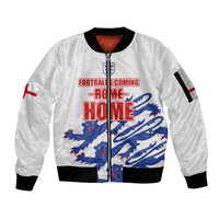Custom England Football 2024 Road to The Champion Sleeve Zip Bomber Jacket Football's Coming Home - Wonder Print Shop