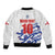 Custom England Football 2024 Road to The Champion Sleeve Zip Bomber Jacket Football's Coming Home - Wonder Print Shop