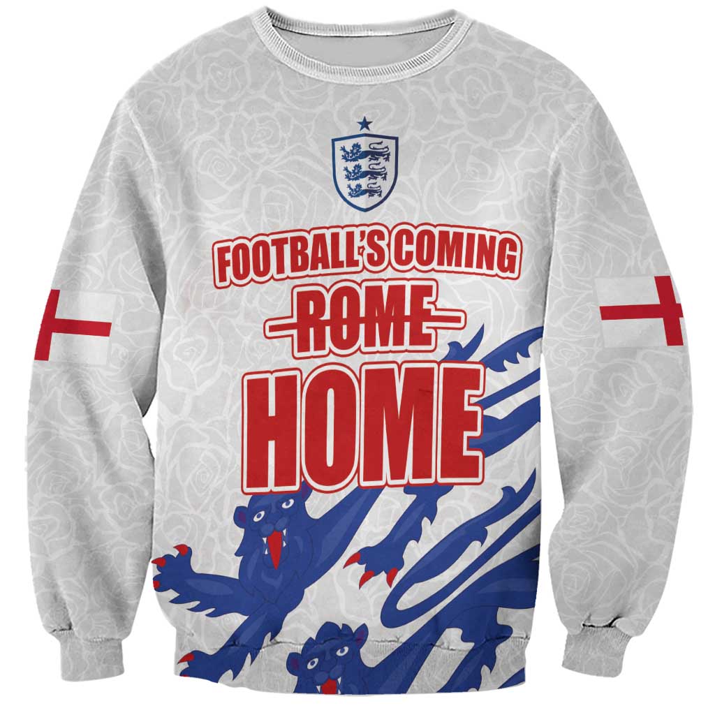 Custom England Football 2024 Road to The Champion Sweatshirt Football's Coming Home - Wonder Print Shop