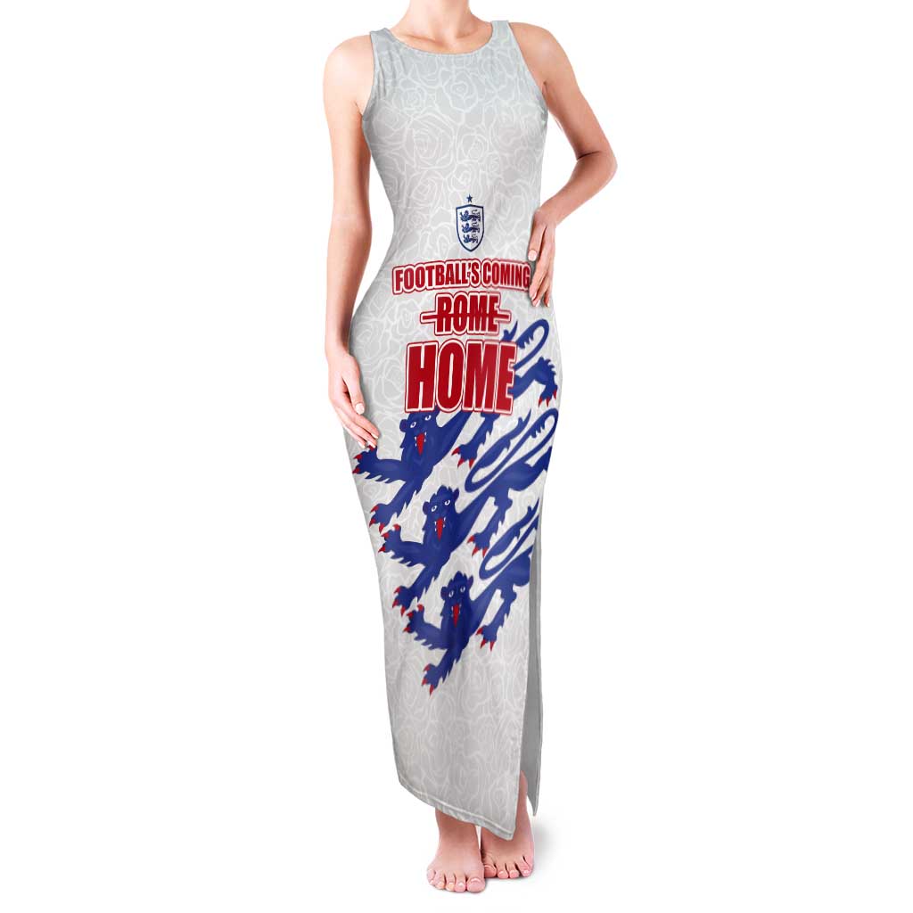 Custom England Football 2024 Road to The Champion Tank Maxi Dress Football's Coming Home - Wonder Print Shop